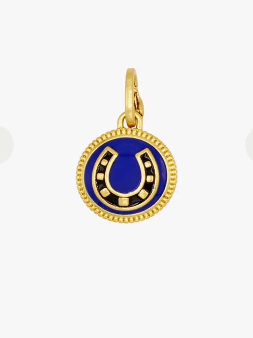 Clare V La Chance Button Charm in Cobalt/Vintage Gold - Picture 2 of 5